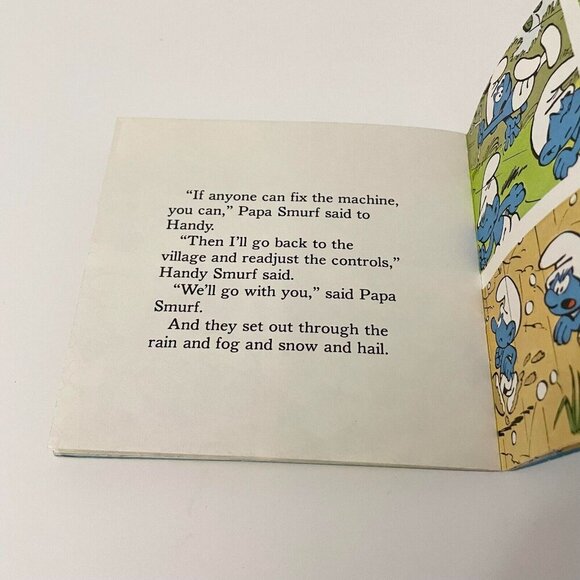 Vintage 1982 Smurf Book The Weather Smurfing Machine Peyo - Picture 15 of 16